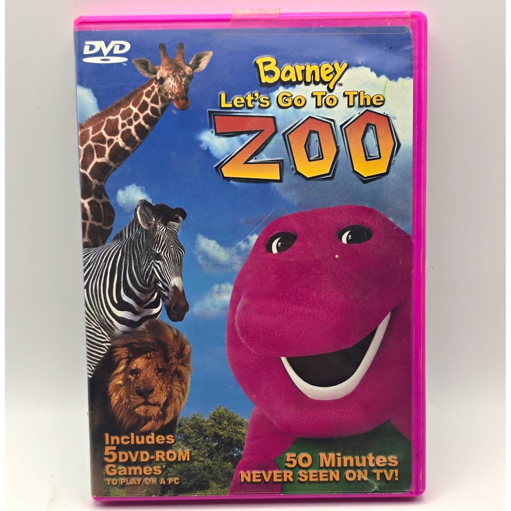 Barney: Let's Go to the Zoo (DVD, 50 Minutes, Includes DVD-ROM Games)